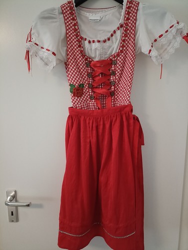 Dirndl größe rot weis - 34,, rot-weis