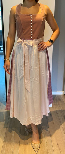 Damen dirndl rosa weiß - dirndl, 34