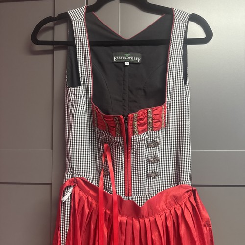 Damen dirndl rot midi - damen,