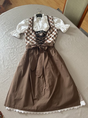 Dirndl braun kariert mit - dirndl,