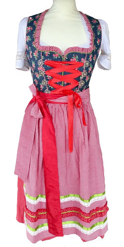 Dirndl rot blau jeans - rot,