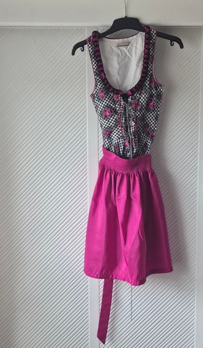 Schwarz weiß kariertes dirndl - schwarz-weiß,
